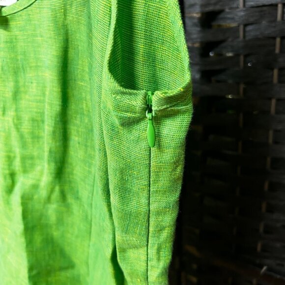 Escada Womens Green Linen Sleeveless Blouse Size 36 - Picture 3 of 7